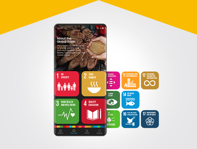 SDGs参加アプリ「Galaxy Global Goals」開発